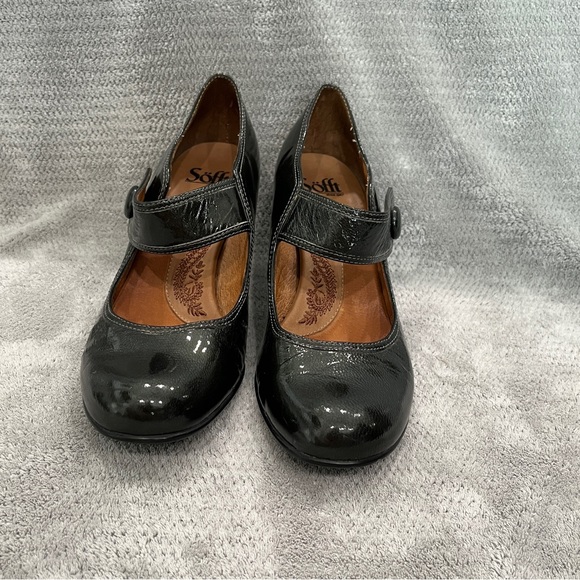 Sofft Women's Mary Jane Pumps Shoes Size 8 M charcoal grey Leather Söfft - Picture 3 of 11
